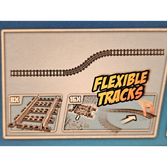 FLEXIBLE TRACKS Lego City LEGO Set #7499 NEW Sealed RETIRED Unopened - Picture 4 of 9